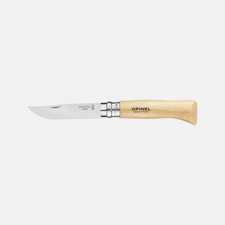 Couteau N°08 lame inox manche hêtre – Opinel
